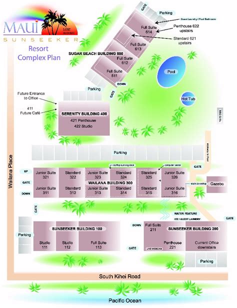 Map Layout Maui Sunseeker LGBT Resort