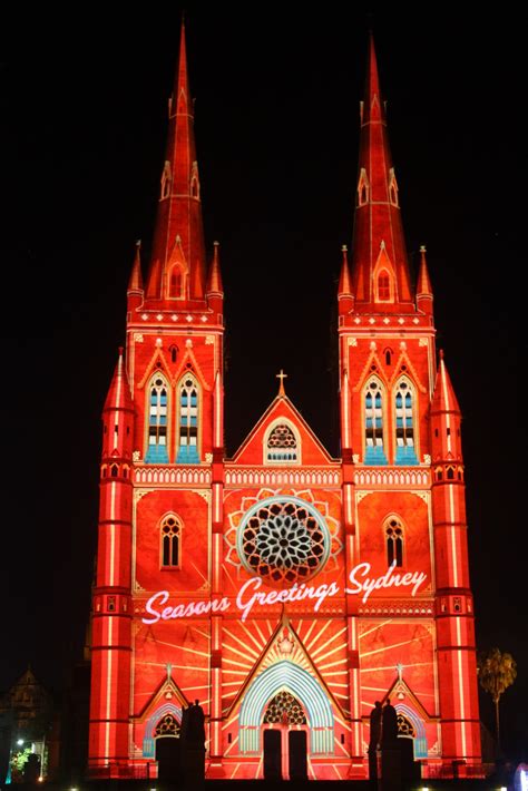 Sydney - City and Suburbs: St Mary's Cathedral, Lights of Christmas