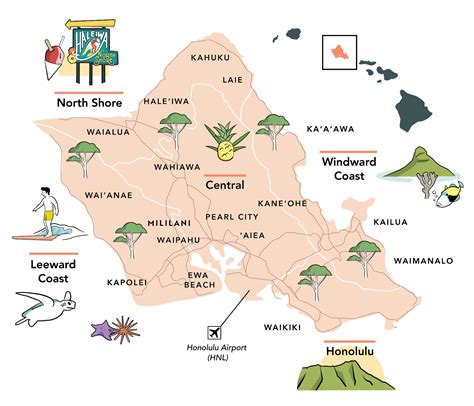 8 Oahu Maps with Points of Interest