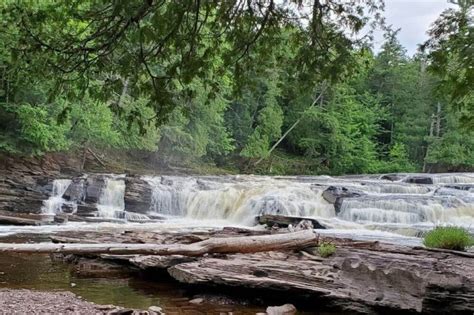 Porcupine Mountains waterfalls hike to 3 waterfalls! 🌳 MAP Presque Isle ...