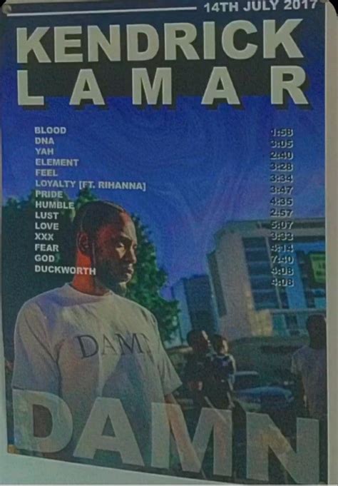 Kendrick Lamar DAMN Poster