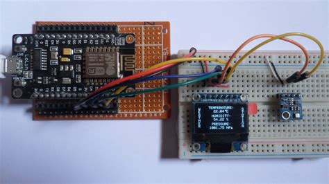 NodeMCU weather station with SSD1306 OLED and BME280 sensor