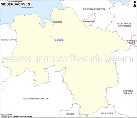 Niedersachsen Map Outline