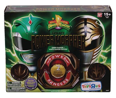 Mighty Morphin Power Rangers Legacy Green and White Ranger Morpher 2 ...