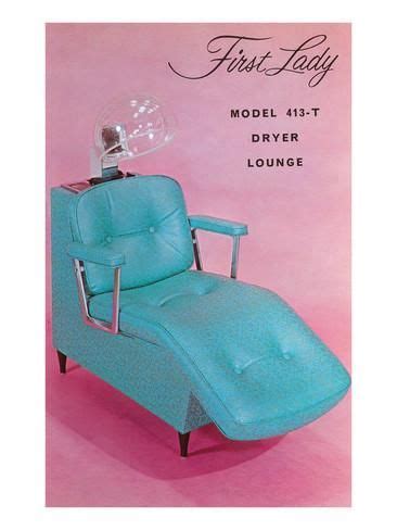 'Lounge Chair for Hair Dryer' Print | AllPosters.com | Vintage beauty ...
