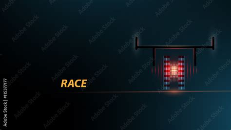 Racing car backlight. F1 spotlight. Abstract dark background Stock Vector | Adobe Stock