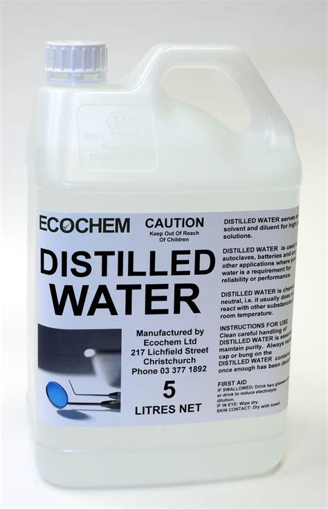 Distilled Water - Ecochem, ChristchurchEcochem, Christchurch