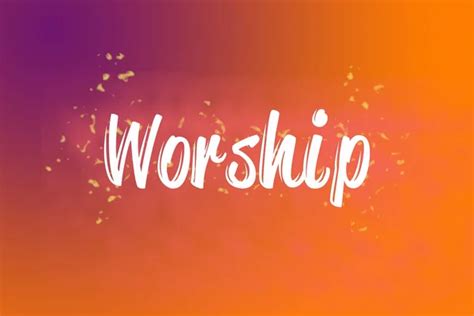 Worship text for Christian music concert or Sunday Service, Duo color tone, Beautiful Background ...