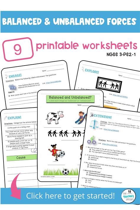 Balanced And Unbalanced Forces Worksheet Answers Key