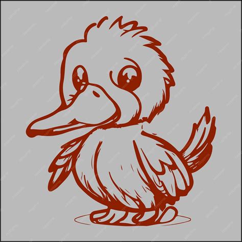 Premium Vector | Vector of cute baby duck ultra fine cartoon black ...