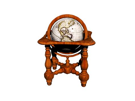 Large Globe In Wooden Stand Earth Axis, Earth Axis, Design, Scale PNG Transparent Image and ...