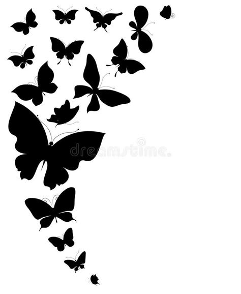 Black Butterfly, Isolated On A White Stock Vector - Image: 95259482 Butterfly Outline Images ...