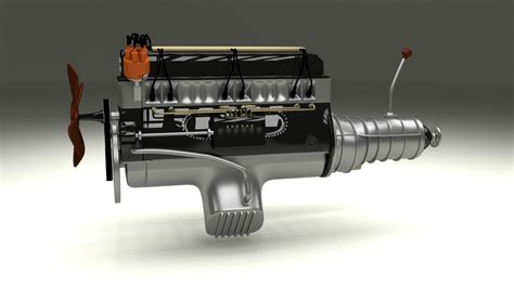 Mercedes 300SL Engine 3D model | CGTrader