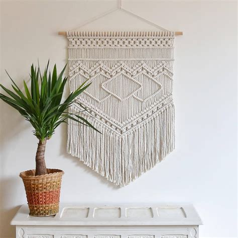 PATTERN macrame wall hanging AZURITE - TamarThings | Macrame wall ...