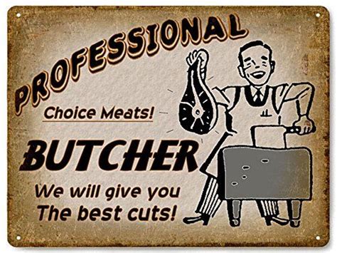 Butcher shop Metal Sign / vintage antique style grocery store butcher ...