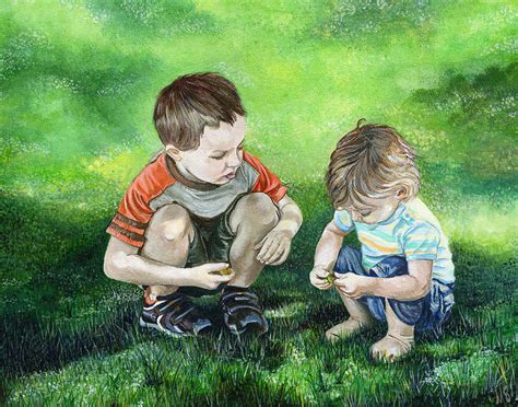 Brothers Painting by Michelle Sheppard - Pixels