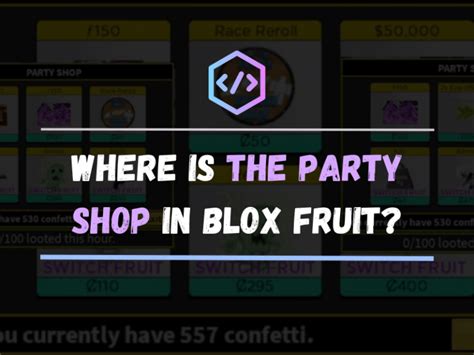 Where is the Party Shop in Blox Fruit? | BFS