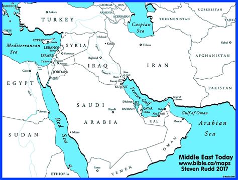 Bible Maps: Middle East Today