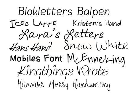 Messy Handwriting Fonts | Literary Spring Designs