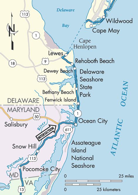 Us East Coast Beaches Map