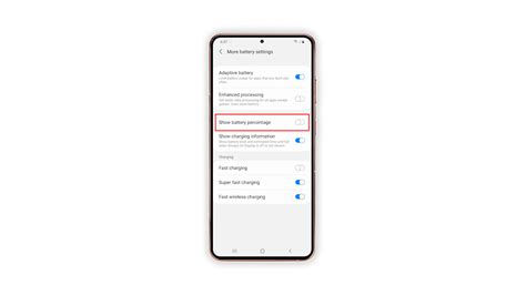 How To Display Battery Percentage on Samsung Galaxy S21