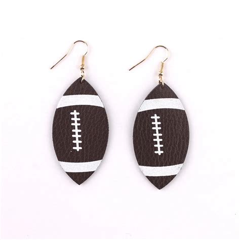 Faux Leather Football Sport Drop Earrings-in Drop Earrings from Jewelry & Accessories on ...