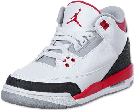 Nike Air Jordan 3 Retro BG shoes white red