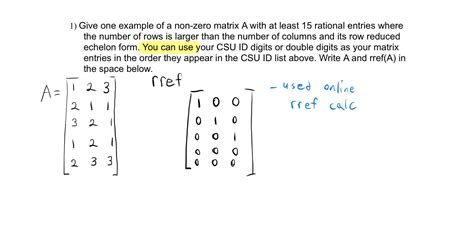 Solved 1) Give one example of a non-zero matrix A with at | Chegg.com