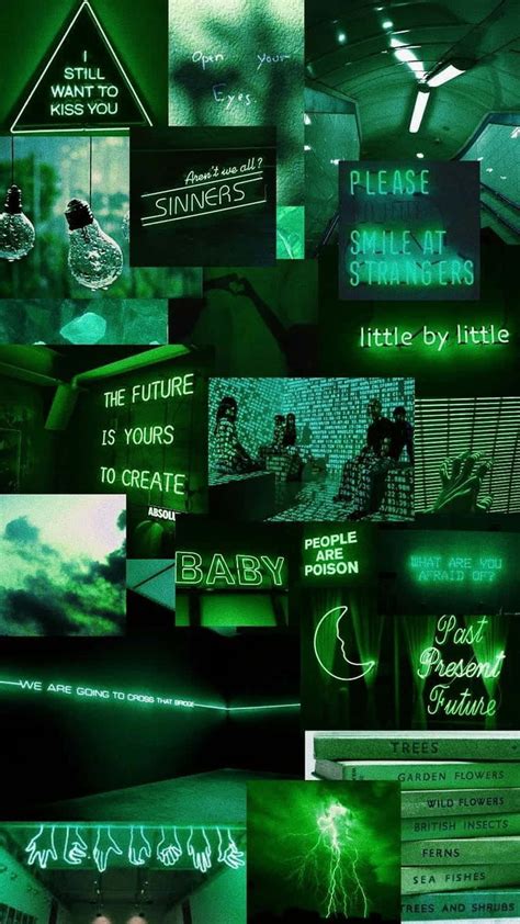 Download Enigmatic Neon Green Aesthetic Background | Wallpapers.com