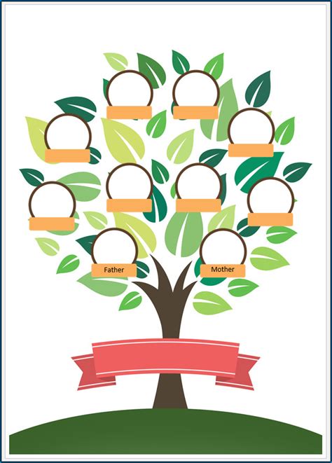 √ Free Printable Family Tree Template Word