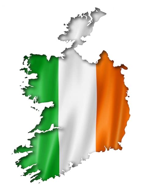 Premium Photo | Irish flag map