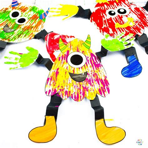 Big Hand Paper Monster Craft - Arty Crafty Kids