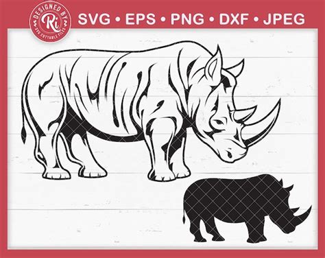 Rhino Svg Rhinoceros Svg Rhino Clipart Rhino Cut File - Etsy