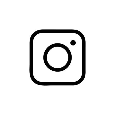 Instagram Vector Icon, Outline style, isolated on white Background ...