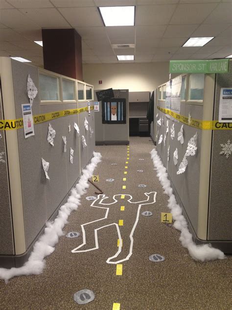 Christmas cubicle decorating - Grandma got run over by a reindeer | Halloween office, Halloween ...