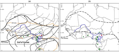 Map showing the (a) modern positions of Intertropical Convergence Zone... | Download Scientific ...