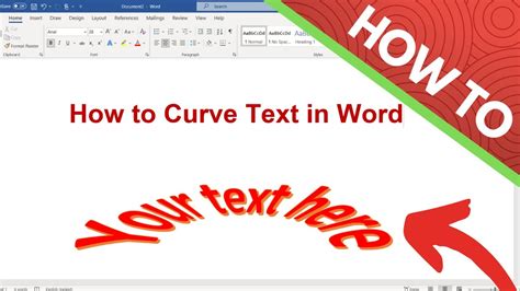 How to Curve Text in Word - YouTube