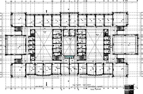 Third Floor structural Framing plan of a Educational Building. - Cadbull