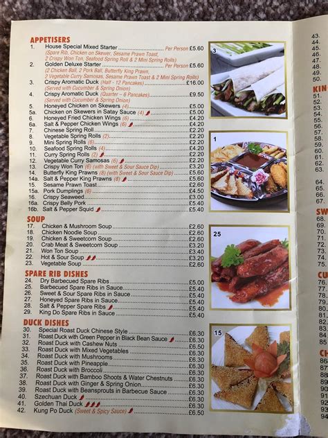 Menu at Golden Fish Bar, Saxmundham