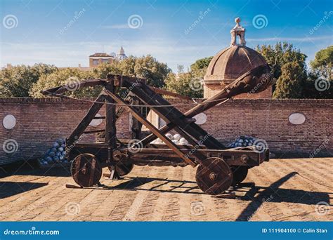 Roman Catapult stock photo. Image of rome, castle, building - 111904100