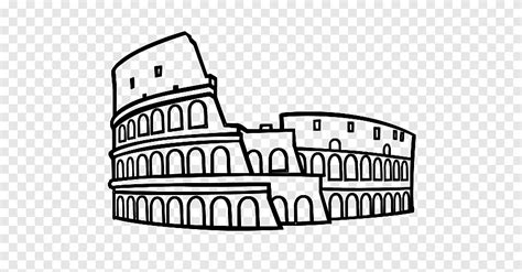 Colosseum Drawing Painting Roman art Ancient Rome, colosseum, white, text png | PNGEgg