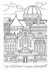 Town Coloring Book Pages sketch template