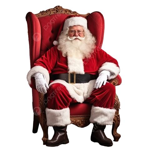 Authentic Santa Claus Sitting In Armchair At Room Decorated For ...