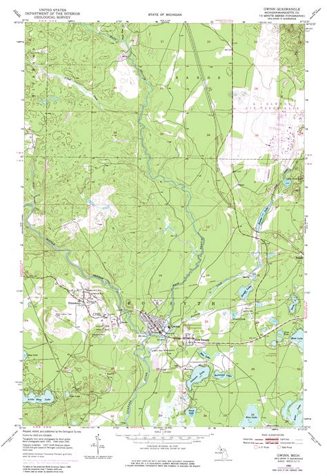 Gwinn, MI Topographic Map - TopoQuest