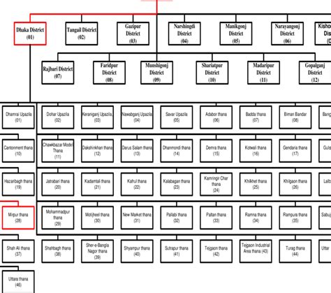 District wise code allocation from Dhaka Division, Dhaka district ...