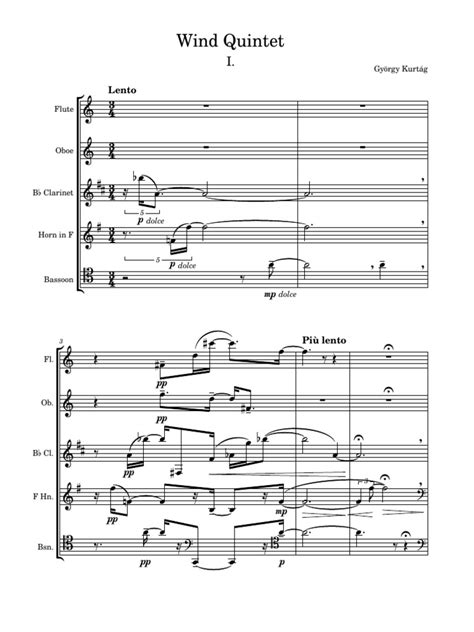 Wind Quintet | PDF | Classical Music Groups | Elementary Organology