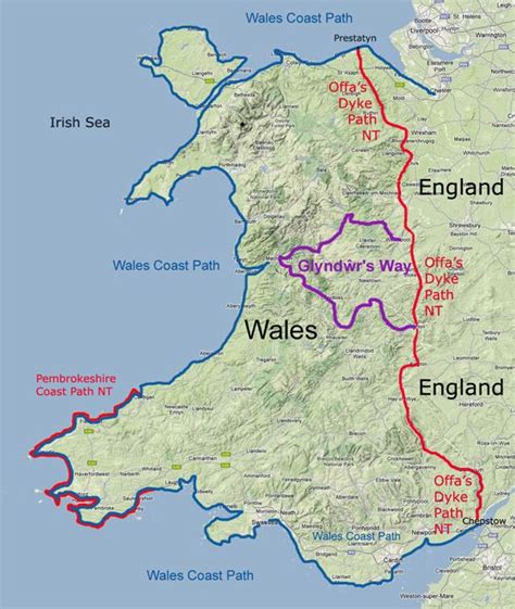 Map of Long Distance trails in Wales - An overview on what we have to ...