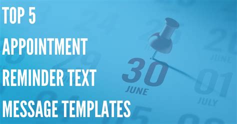 Appointment Reminder Text Template