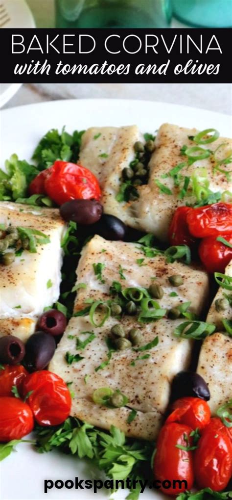 Baked Corvina Recipe with Tomatoes | Recipe | Seafood entrees, Recipes ...