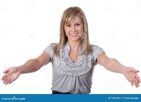 Woman With Outstretched Arms Stock Image - Image: 15416411